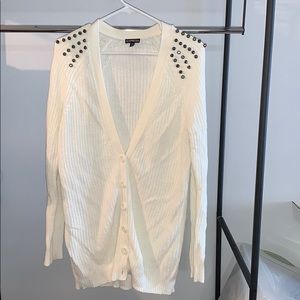 Express studded shoulder cardigan